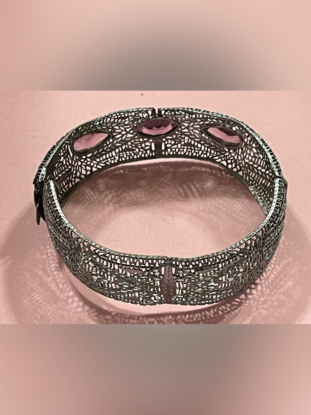 Vintage Filigree Bangle Bracelet #8218 - Picture 3 of 11